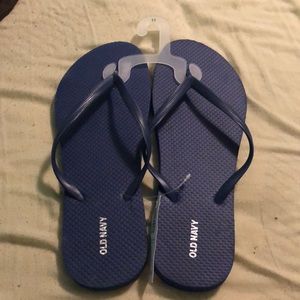 Blue flip flops
